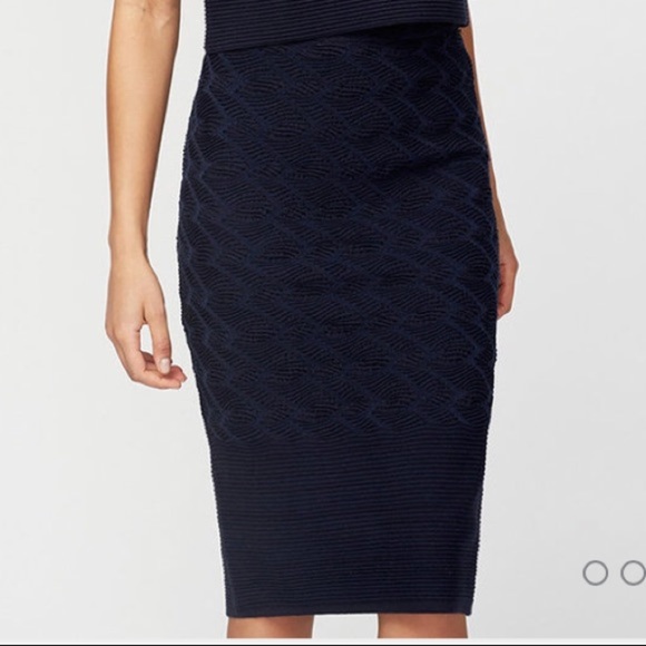 RACHEL ROY Feather Stitched Sweater Skirt S